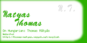 matyas thomas business card